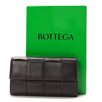 Bottega Veneta Nappa Maxi Intrecciato Continental Flap Wallet Grape 3 of 8