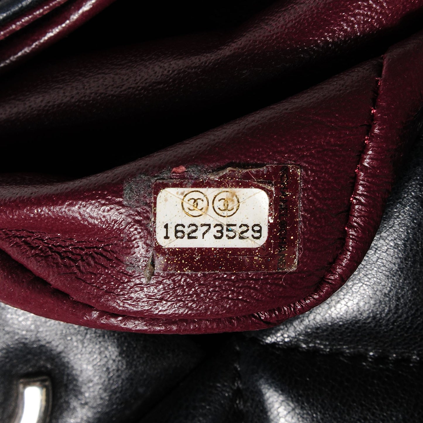 Lambskin Quilted Jumbo Double Flap Black
