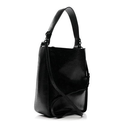 Balenciaga Extra Supple Calfskin Snakeskin Embossed Calfskin Small Tool 2.0 North-South Tote Black 4 of 12