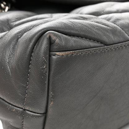Saint Laurent Lambskin Quilted Small Loulou Puffer Monogram Chain Satchel Concrete 11 of 16