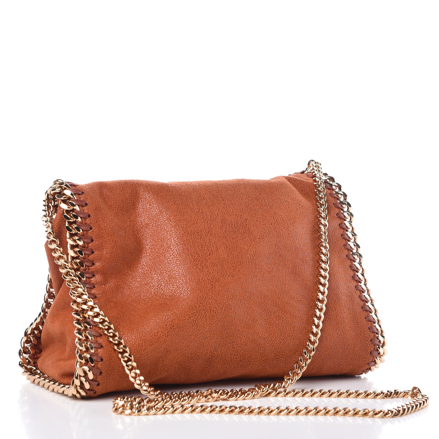 Shaggy Deer Mini Falabella Fold Over Tote Brandy