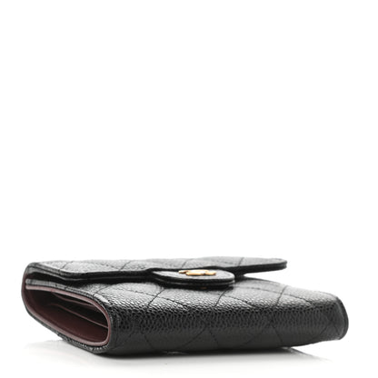 Chanel Caviar Quilted Compact Flap Wallet Black 4 of 9
