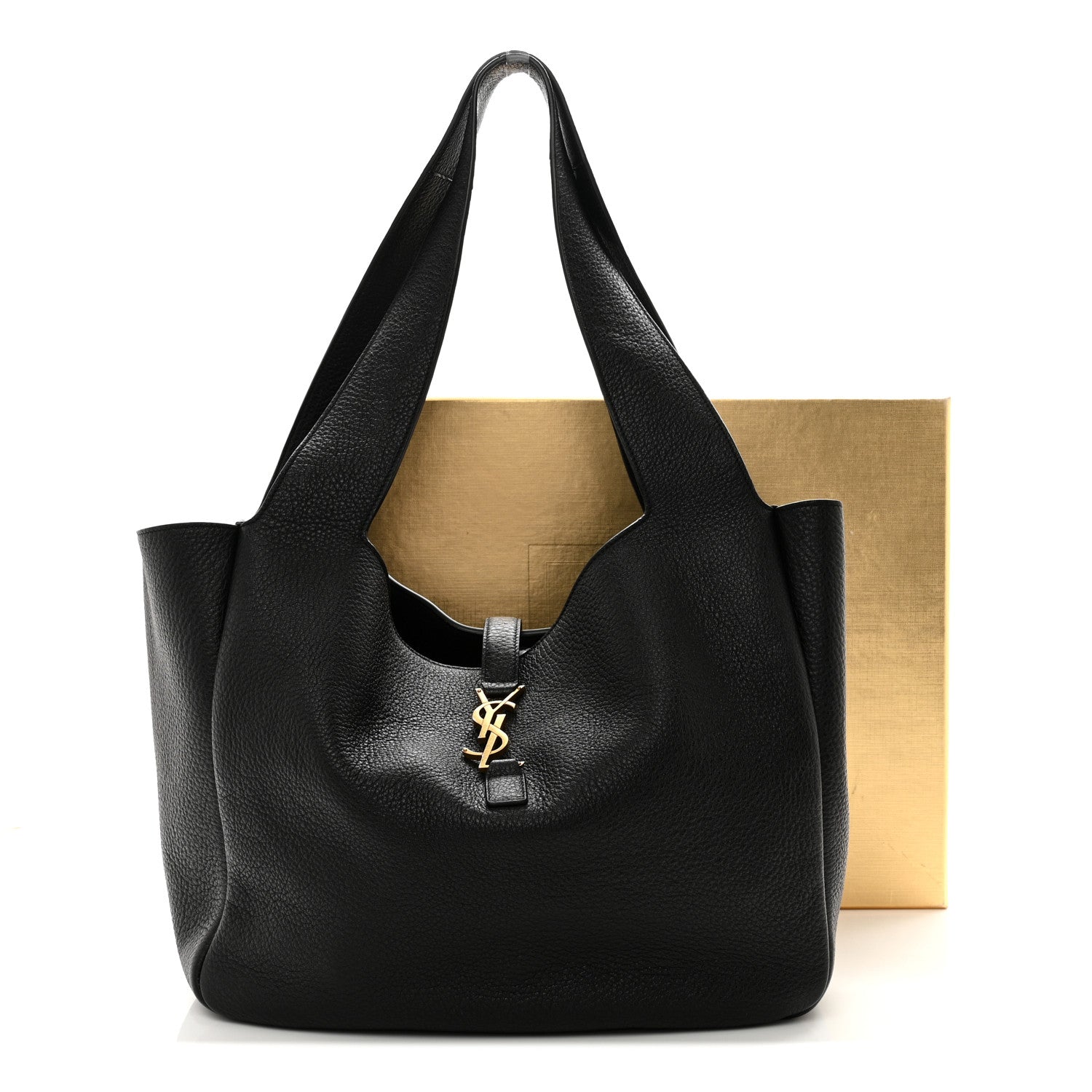 Saint Laurent Grained Deerskin Bea Tote Black 11 of 11