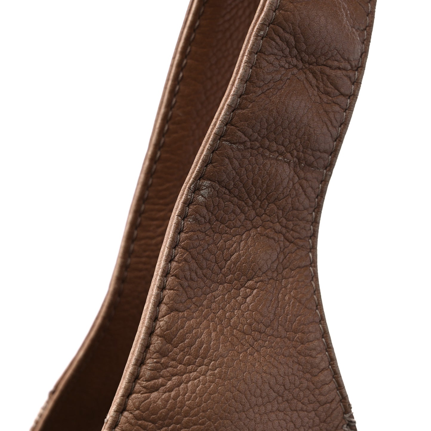 Calfskin Square Stitched Tassel Hobo Beige
