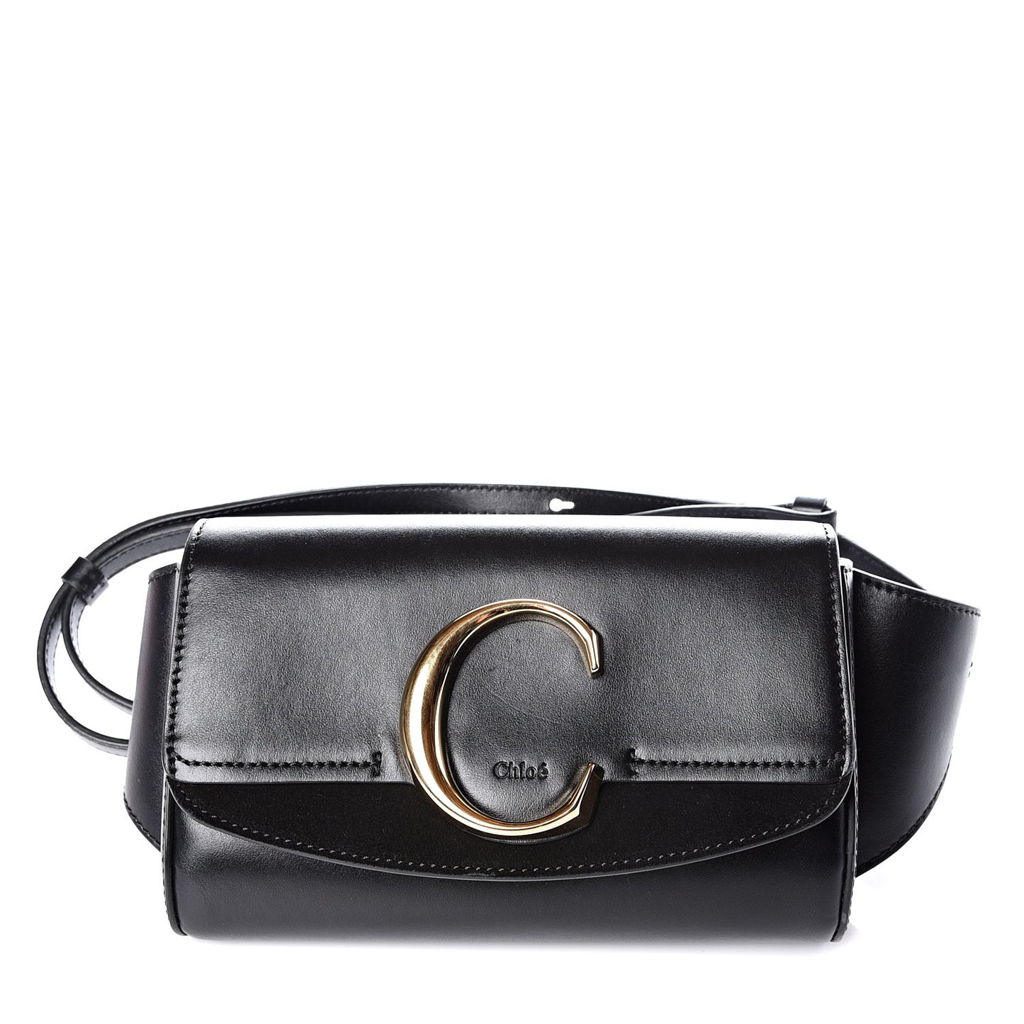 Calfskin Suede C Belt Bag Black