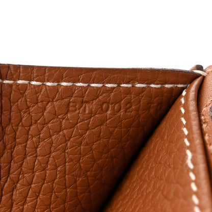 Hermes Taurillon Clemence Halzan 31 Gold 7 of 11