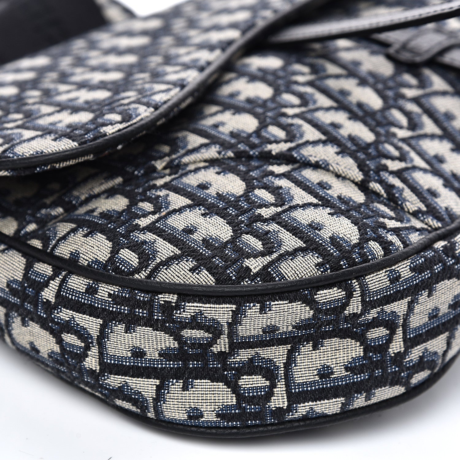 Christian Dior Oblique Mens Saddle Bag Blue 9 of 10