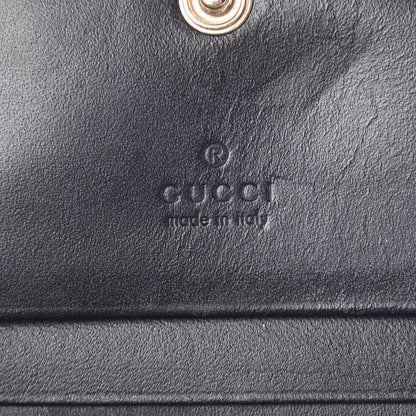 Gucci Guccissima Signature Bowy Card Case Wallet Black 6 of 11