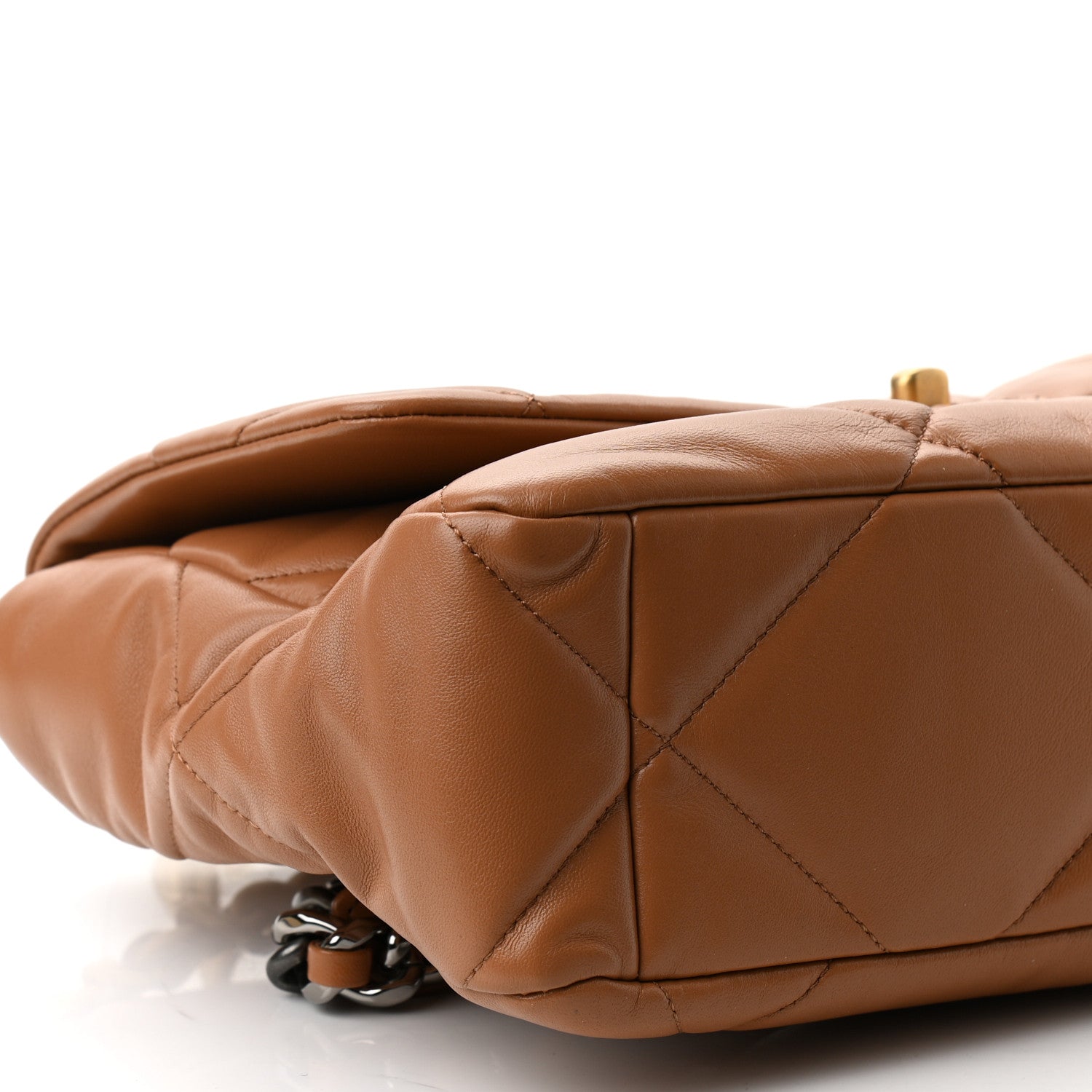 Chanel Lambskin Quilted Large Chanel 19 Flap Brown 9 of 10