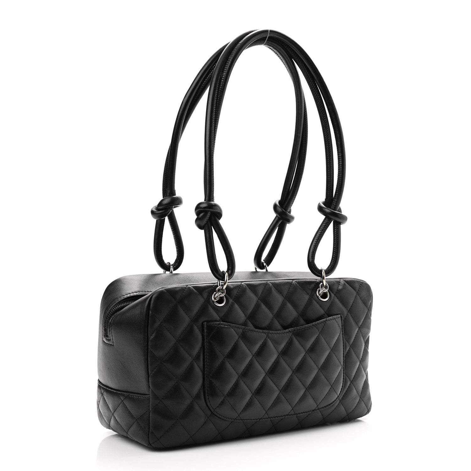 Chanel Calfskin Quilted Large Cambon Bowler Black 3 of 11