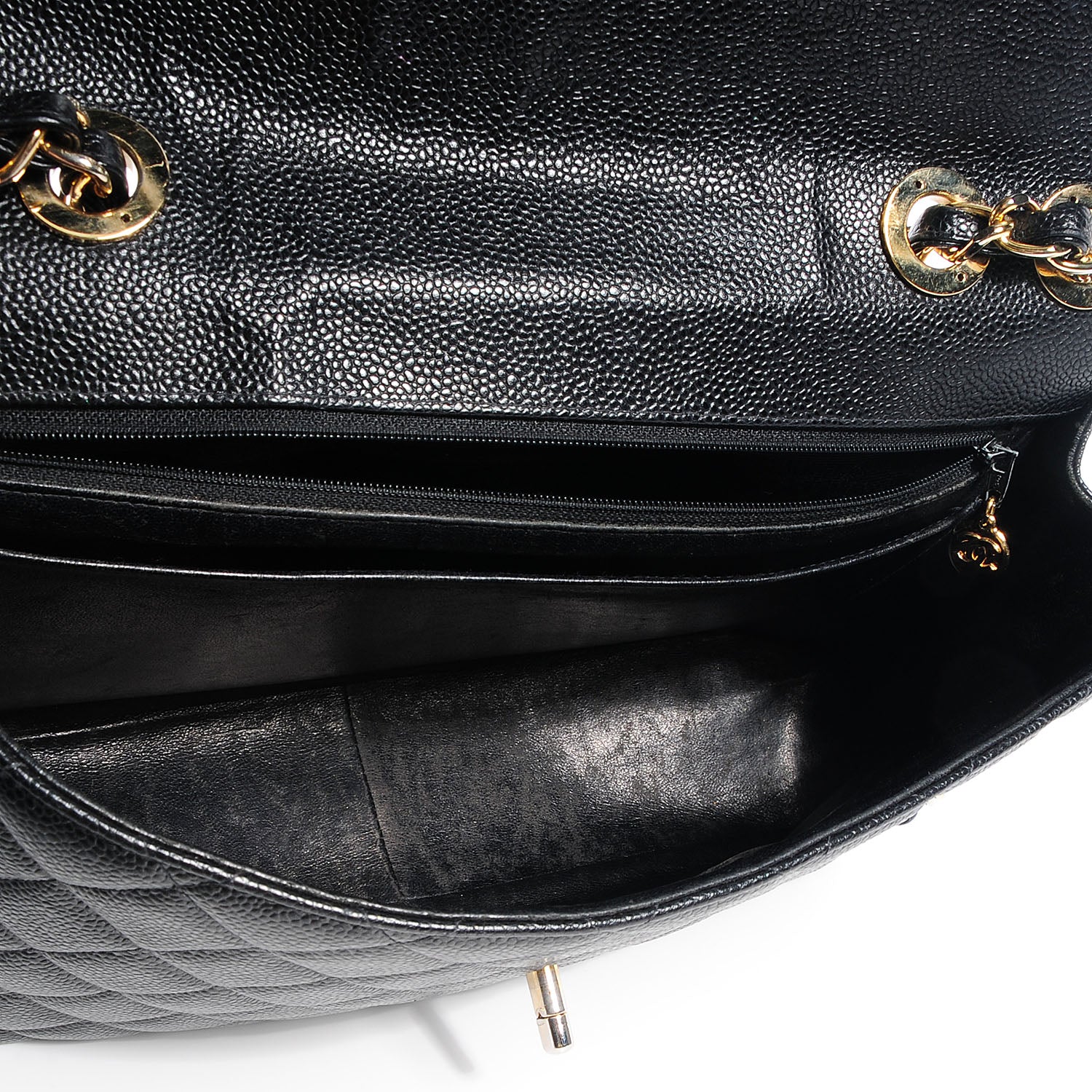 Chanel Caviar Jumbo Single Flap Black 6 of 9