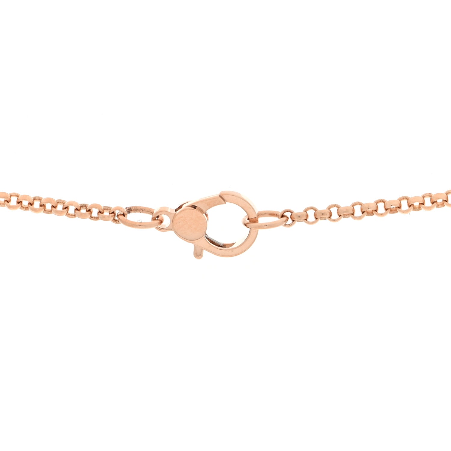 Hermes 18K Rose Gold Diamond PM Ex-Libris Pendant Necklace 5 of 6