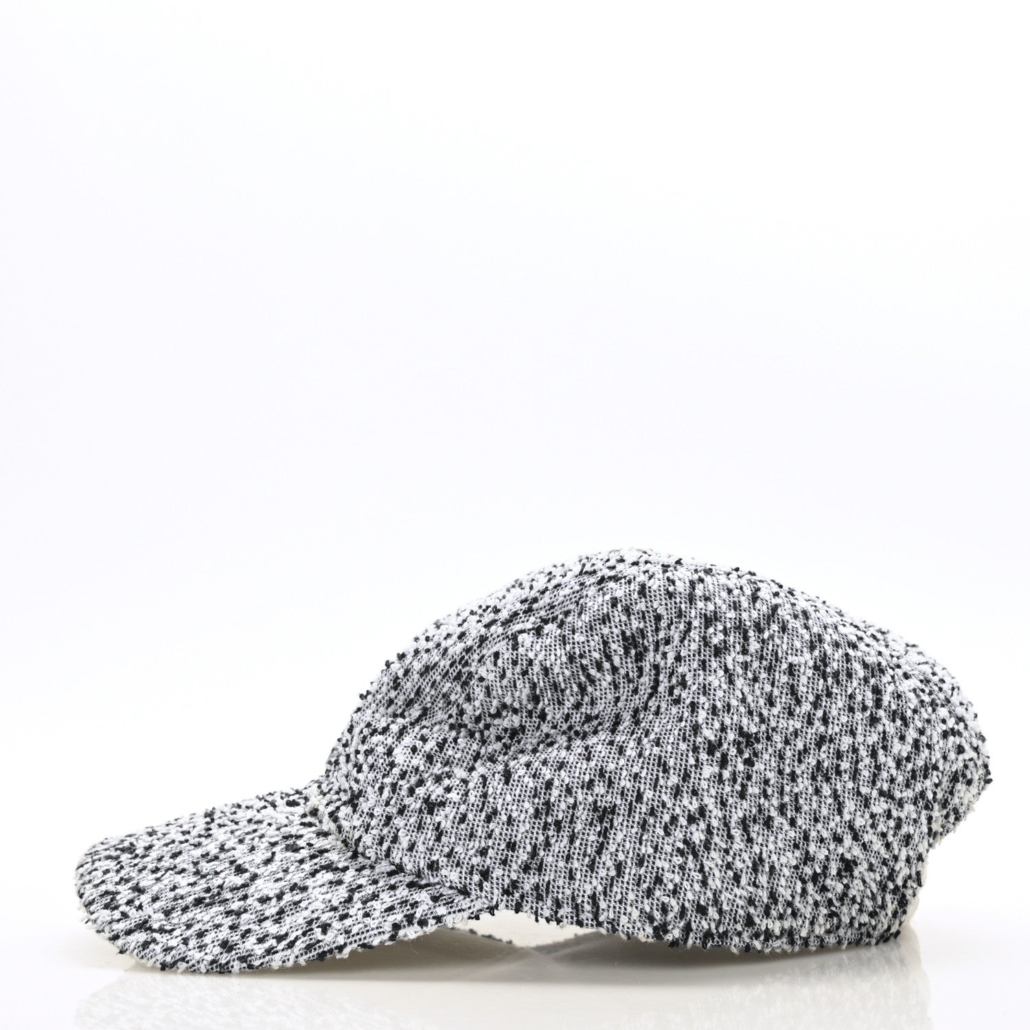 Chanel Tweed CC Cap Hat M Black White 3 of 7