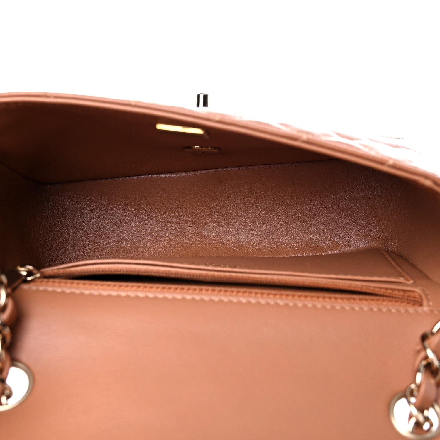 Chanel Lambskin Quilted Mini Rectangular Flap Brown 5 of 10