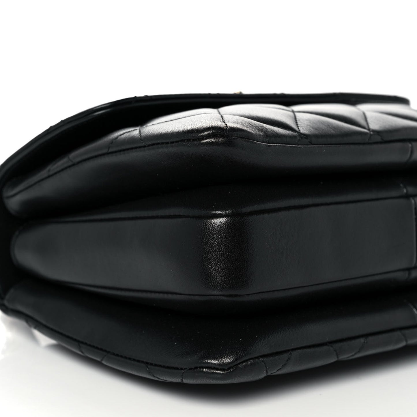 Lambskin Quilted Small Trendy CC Dual Handle Flap Bag Black