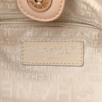 Chanel Calfskin Small Braided CC Tote Beige 6 of 11