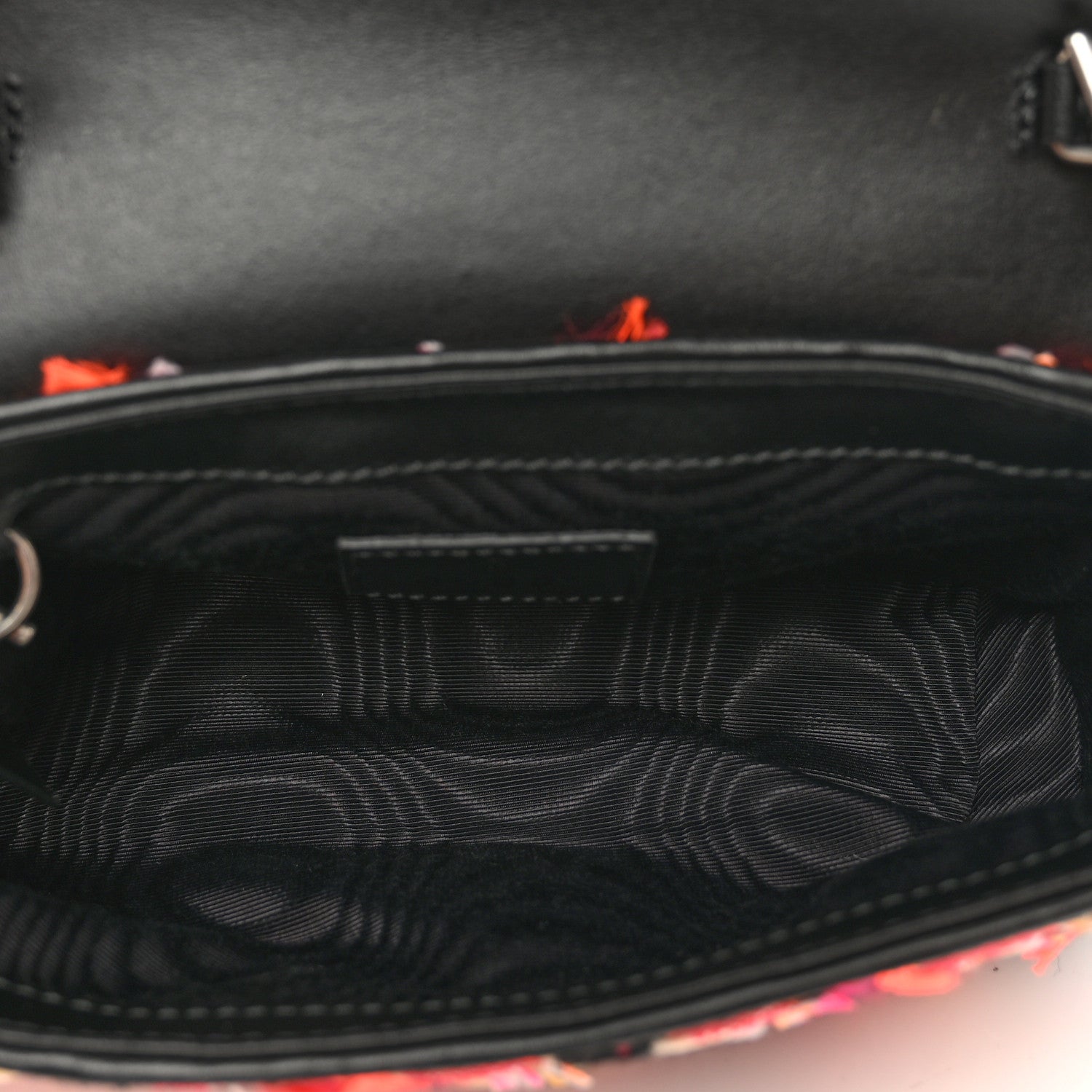 Gucci Tweed Calfskin Check Poule Super Mini GG Marmont Shoulder Bag Pink Petroleum Multicolor Black 5 of 11