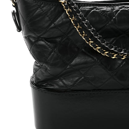 Chanel Aged Calfskin Quilted Medium Gabrielle Hobo Black 11 of 11