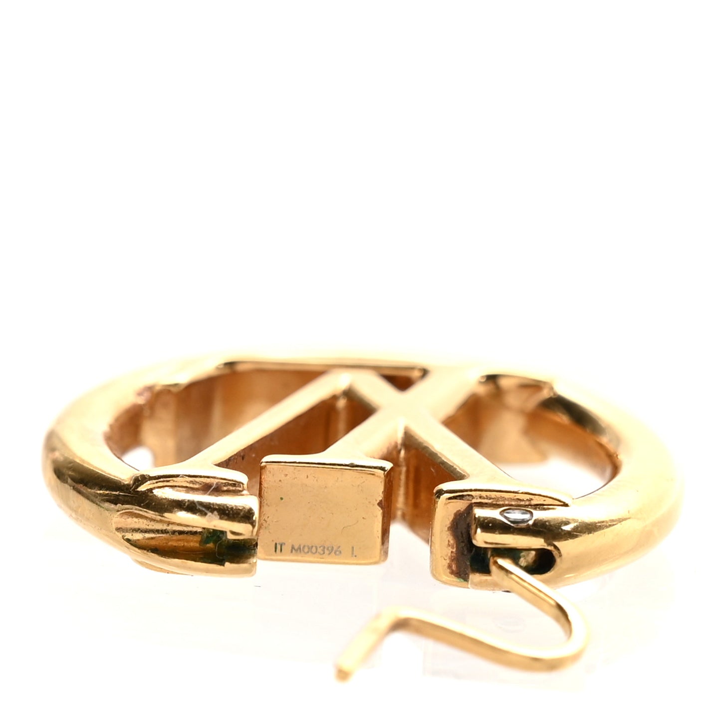 Metal Small Louise Hoop Earrings Gold
