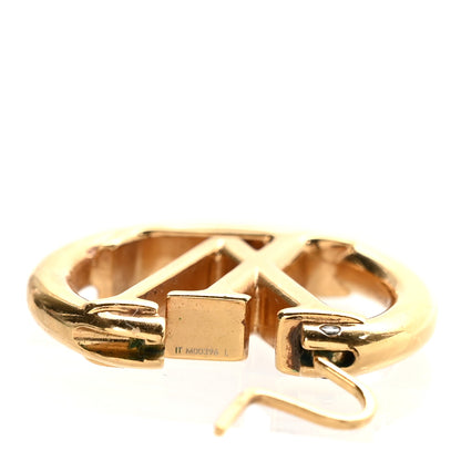Louis Vuitton Metal Small Louise Hoop Earrings Gold 4 of 4