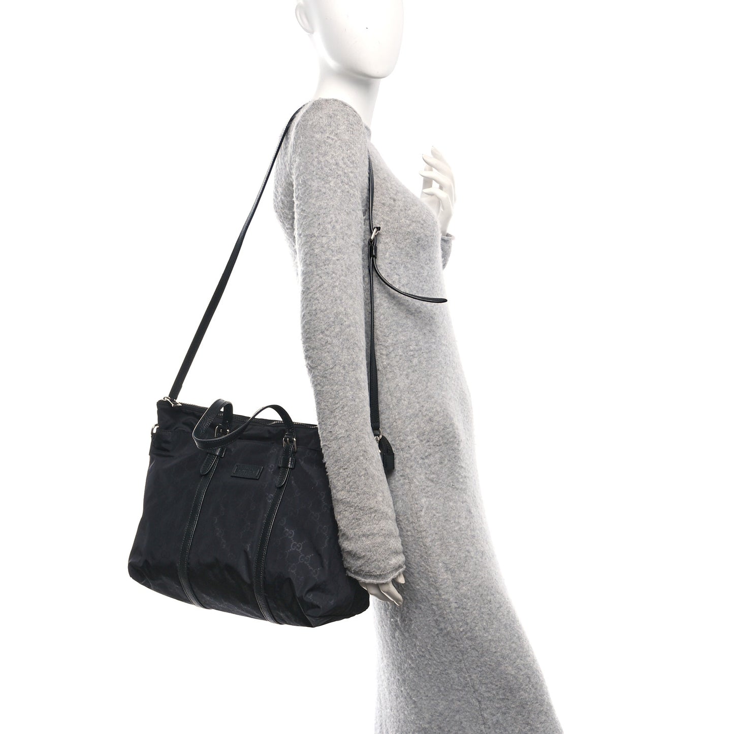 Nylon Monogram Tote Black