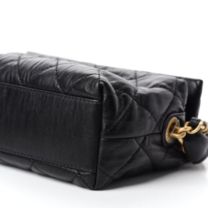 Chanel Crumpled Lambskin Quilted Small CC Links Shoulder Bag Black 7 of 12