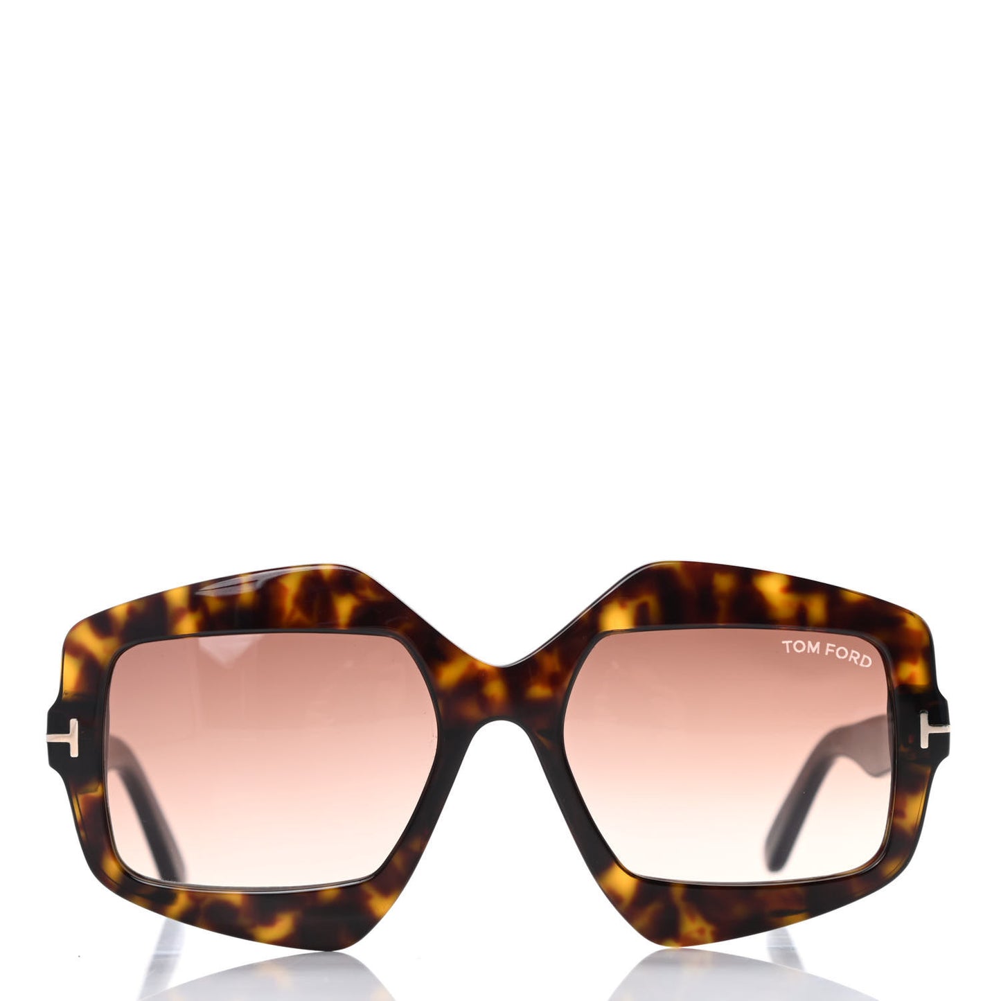 Tate-02 Irregular Square Sunglasses TF789 Dark Havana