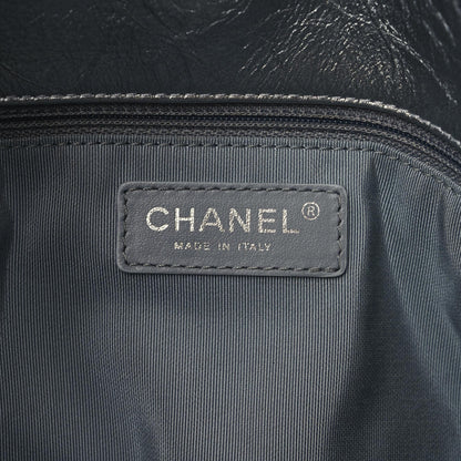 Chanel Metallic Crackled Calfskin Quilted Hobo Silver 6 of 9