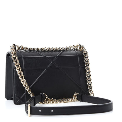 Christian Dior Grained Calfskin Small Diorama Flap Bag Black 3 of 12