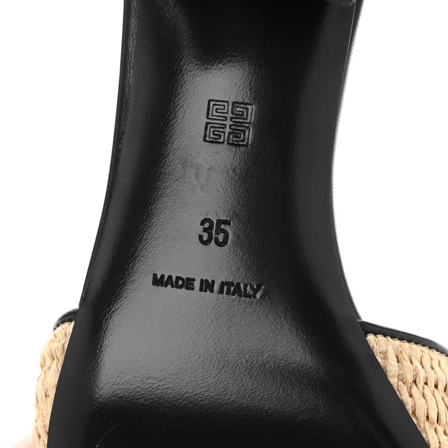 Givenchy Raffia 4G Logo Mule Sandals 35 Beige Black 7 of 12