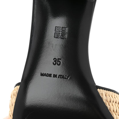 Givenchy Raffia 4G Logo Mule Sandals 35 Beige Black 7 of 12
