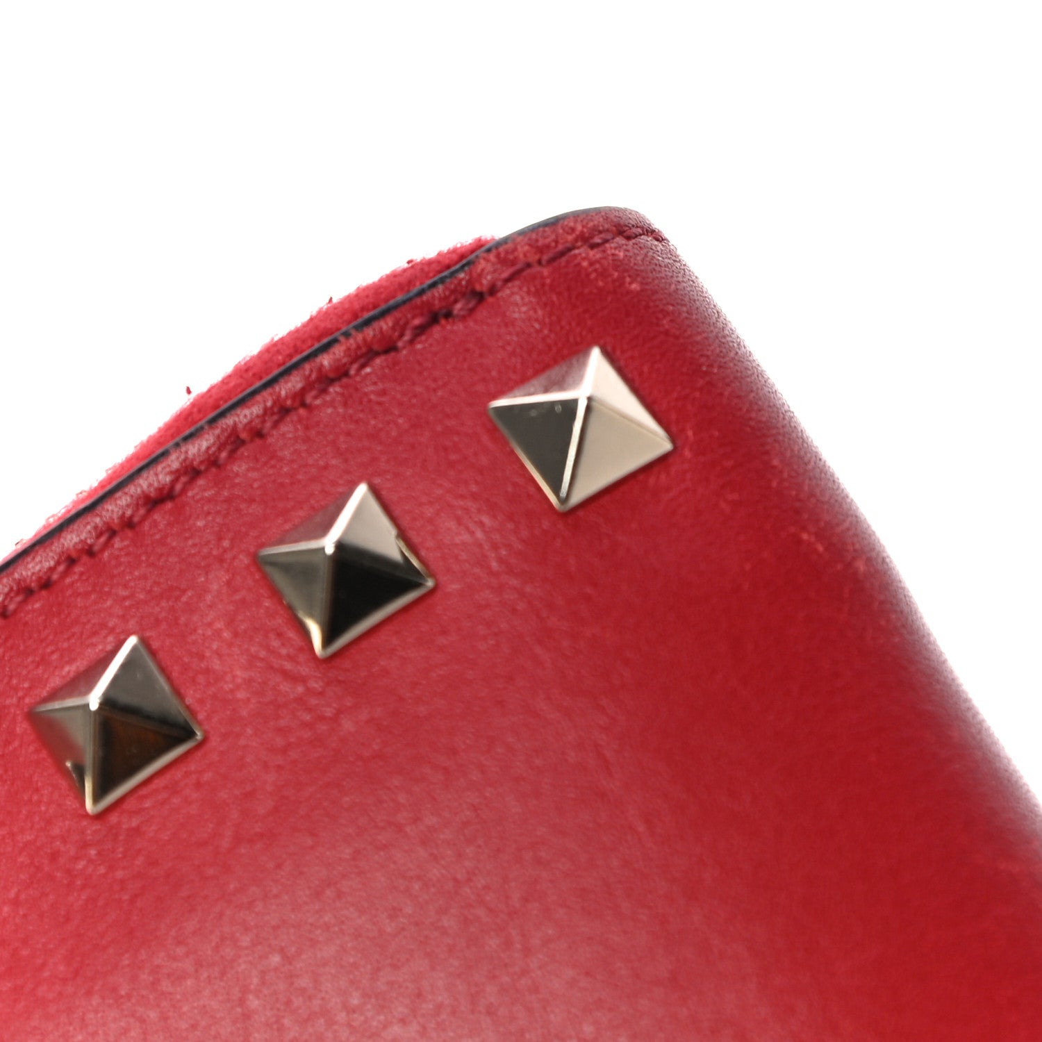 Valentino Garavani Calfskin Rockstud Zip Around Wallet Rosso Valentino 11 of 12