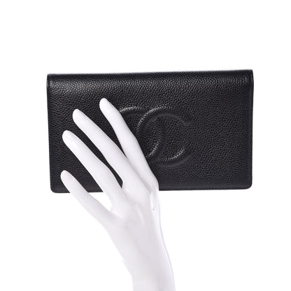 Chanel Caviar Timeless CC Yen Wallet Black 2 of 9