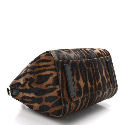 Givenchy Calf Hair Box Calfskin Leopard Print Mini Lock Antigona Shoulder Bag Black Brown 4 of 8