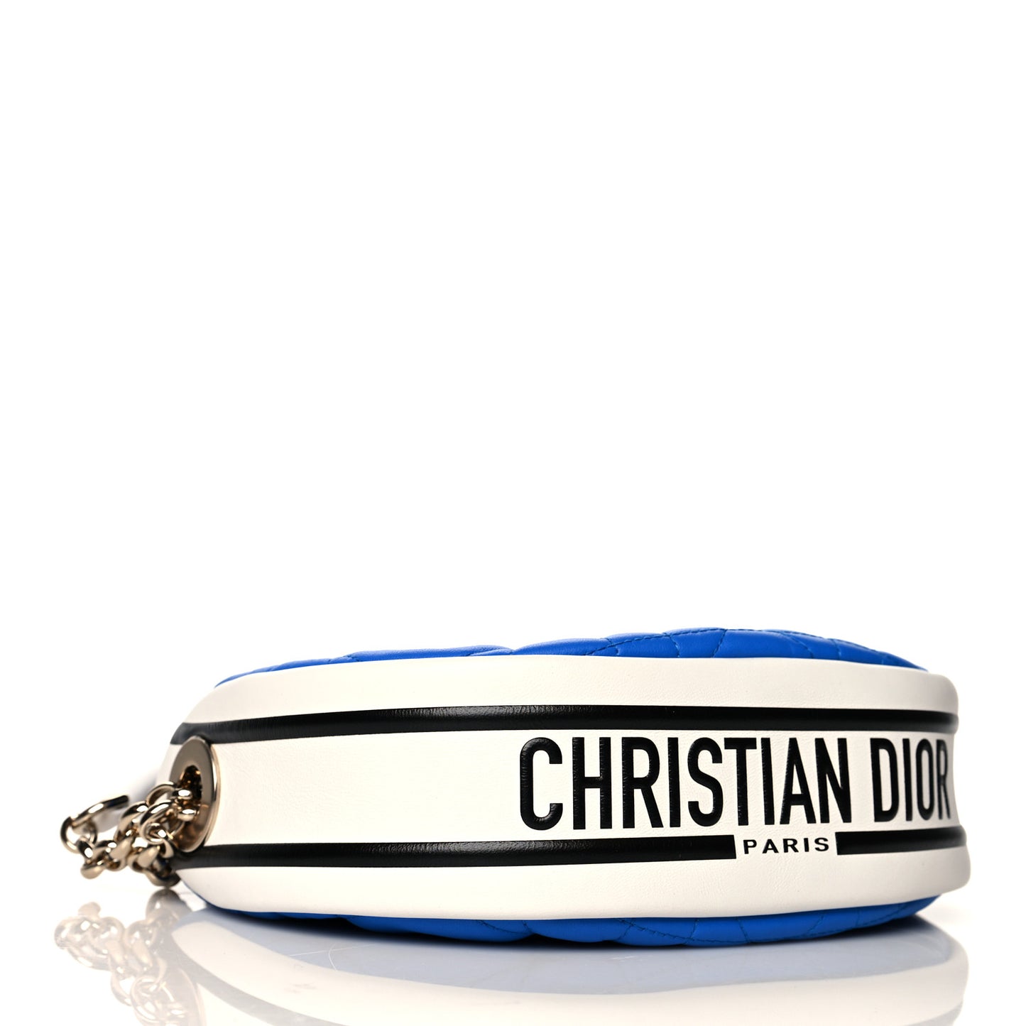 Lambskin Cannage Small Dior Vibe Hobo Bag Fluorescent Blue