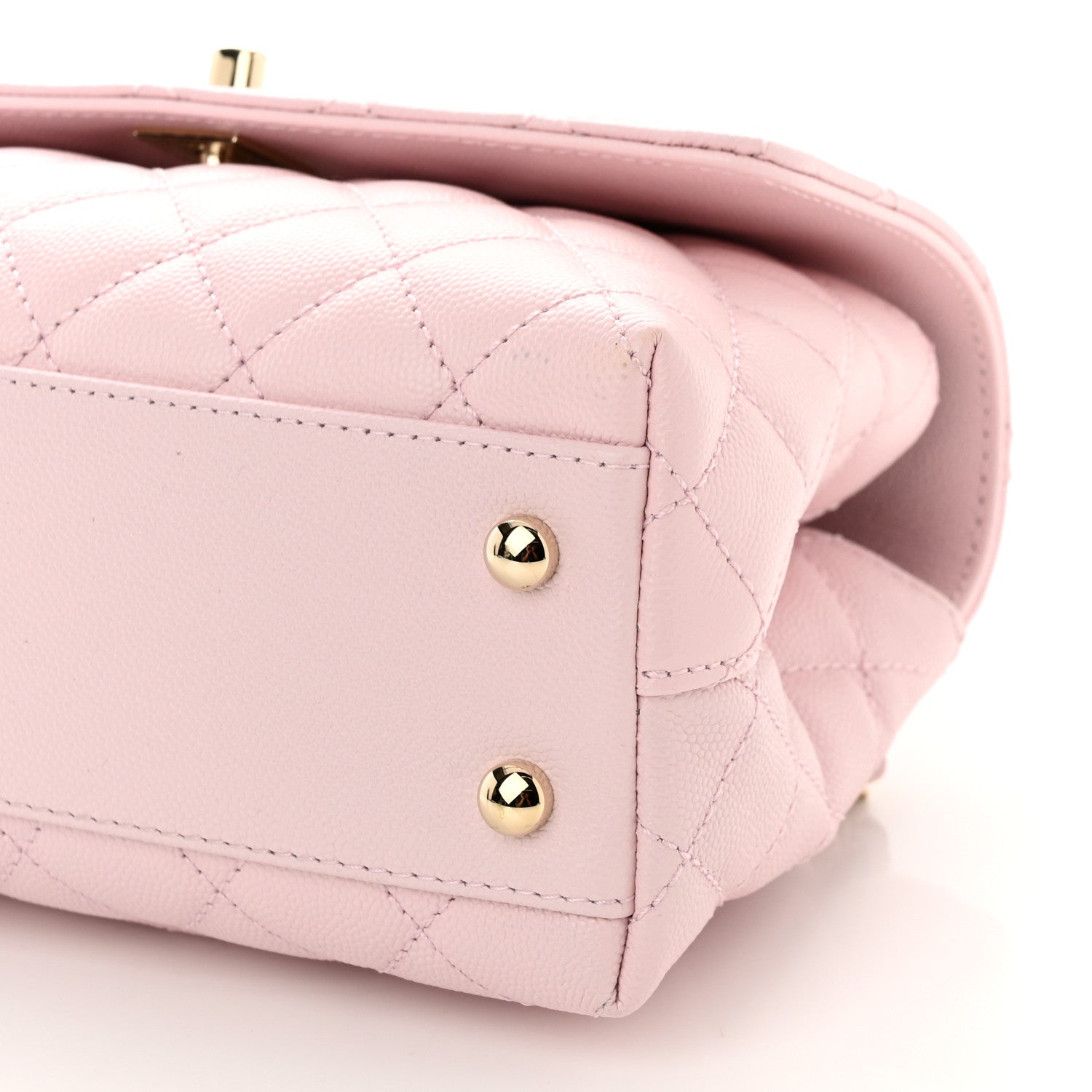 Chanel Caviar Quilted Mini Coco Handle Flap Light Pink 10 of 10