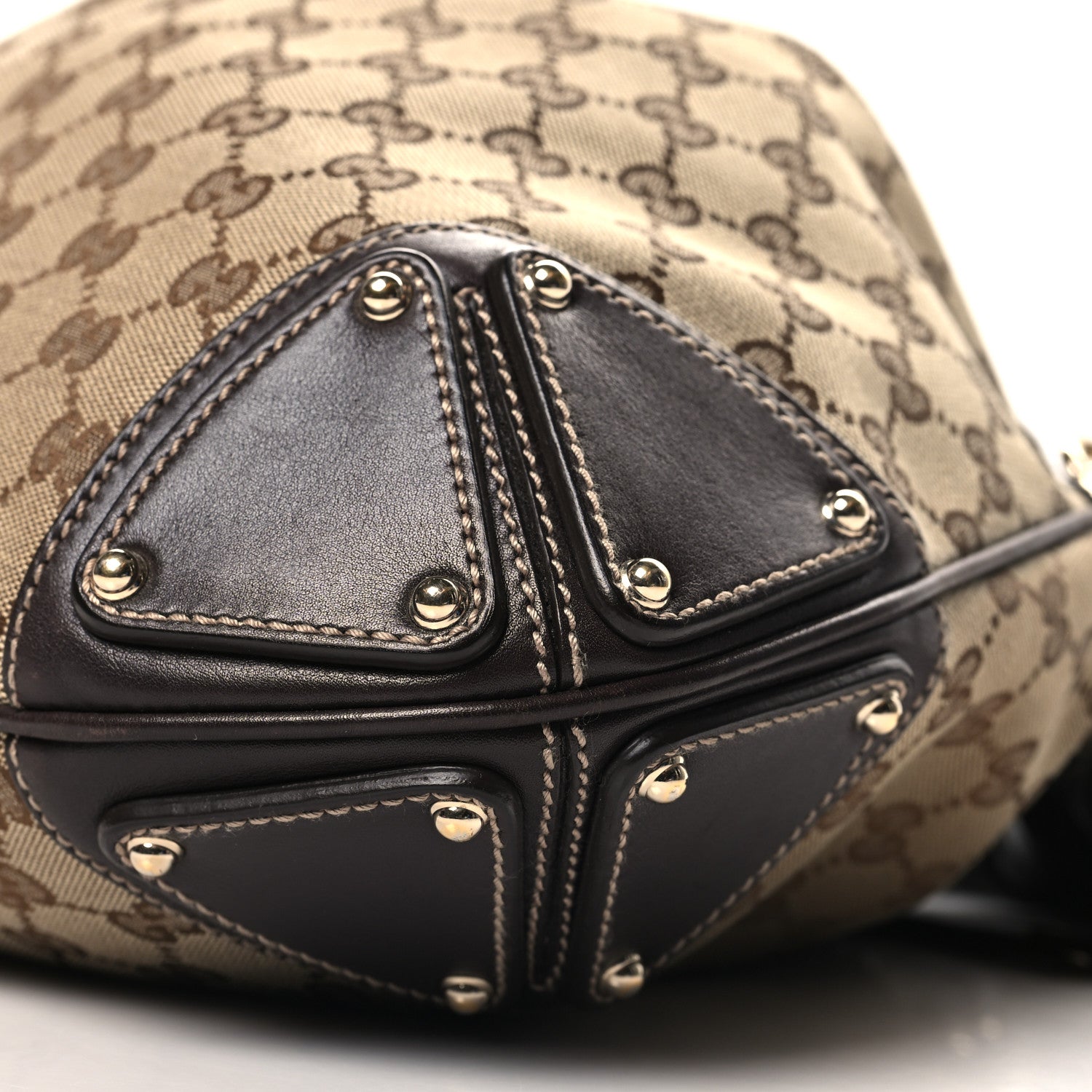 Gucci Monogram Medium Indy Top Handle Hobo Dark Brown 10 of 11