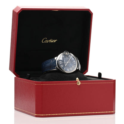 Cartier Stainless Steel Alligator 42mm Ballon Bleu De Cartier Automatic Watch Blue 5 of 5