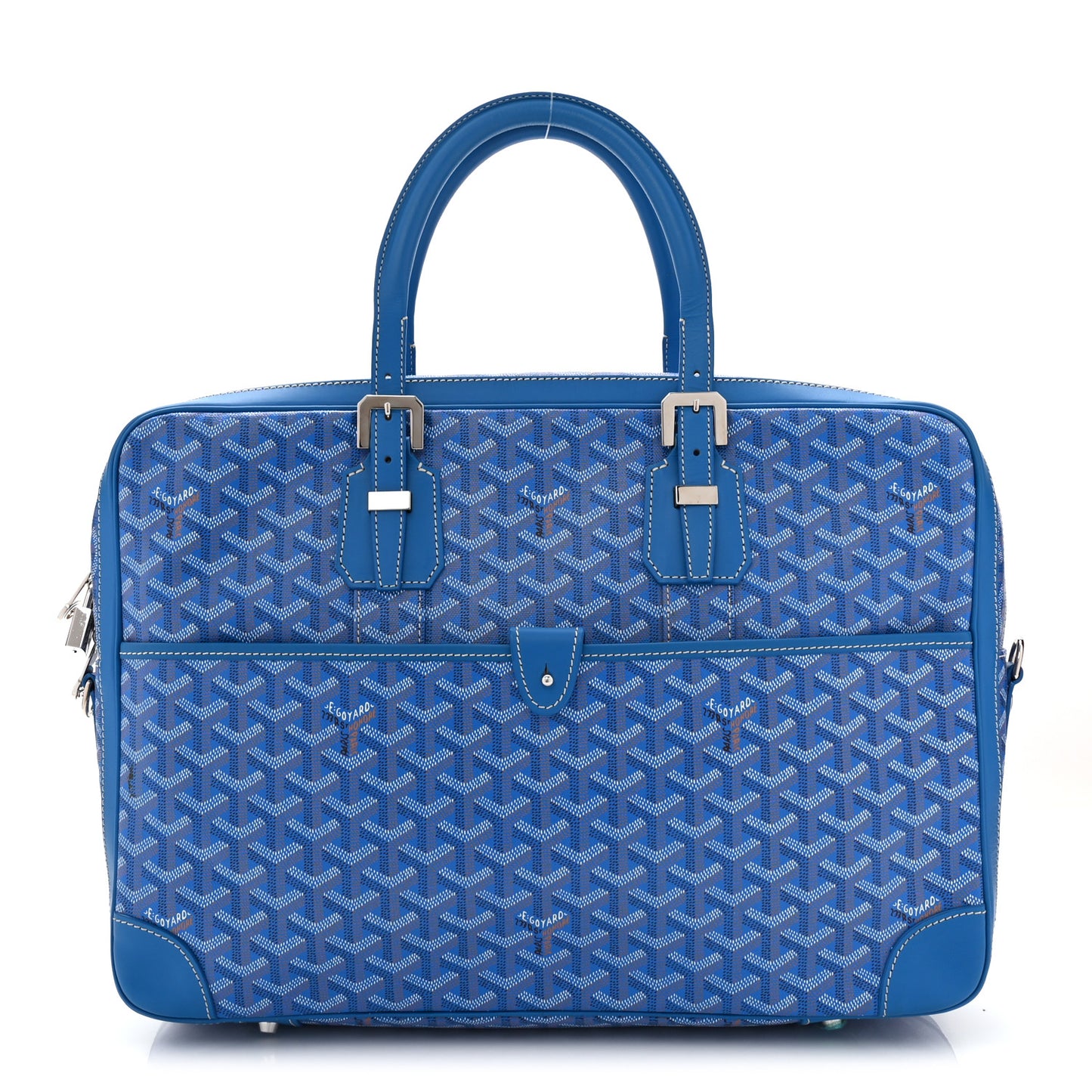 Goyardine Ambassade MM Briefcase Sky Blue