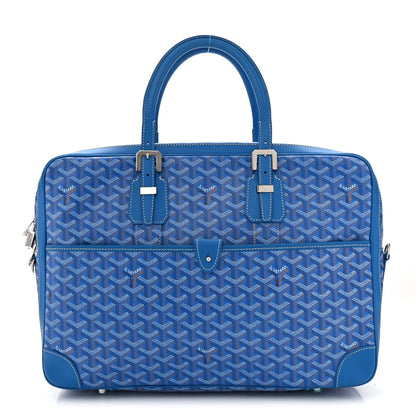 Goyard Goyardine Ambassade MM Briefcase Sky Blue 1 of 12