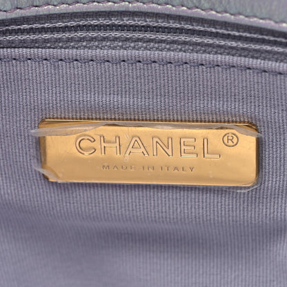 Chanel Iridescent Calfskin Quilted Medium Chanel 19 Flap Light Purple Blue 6 of 10