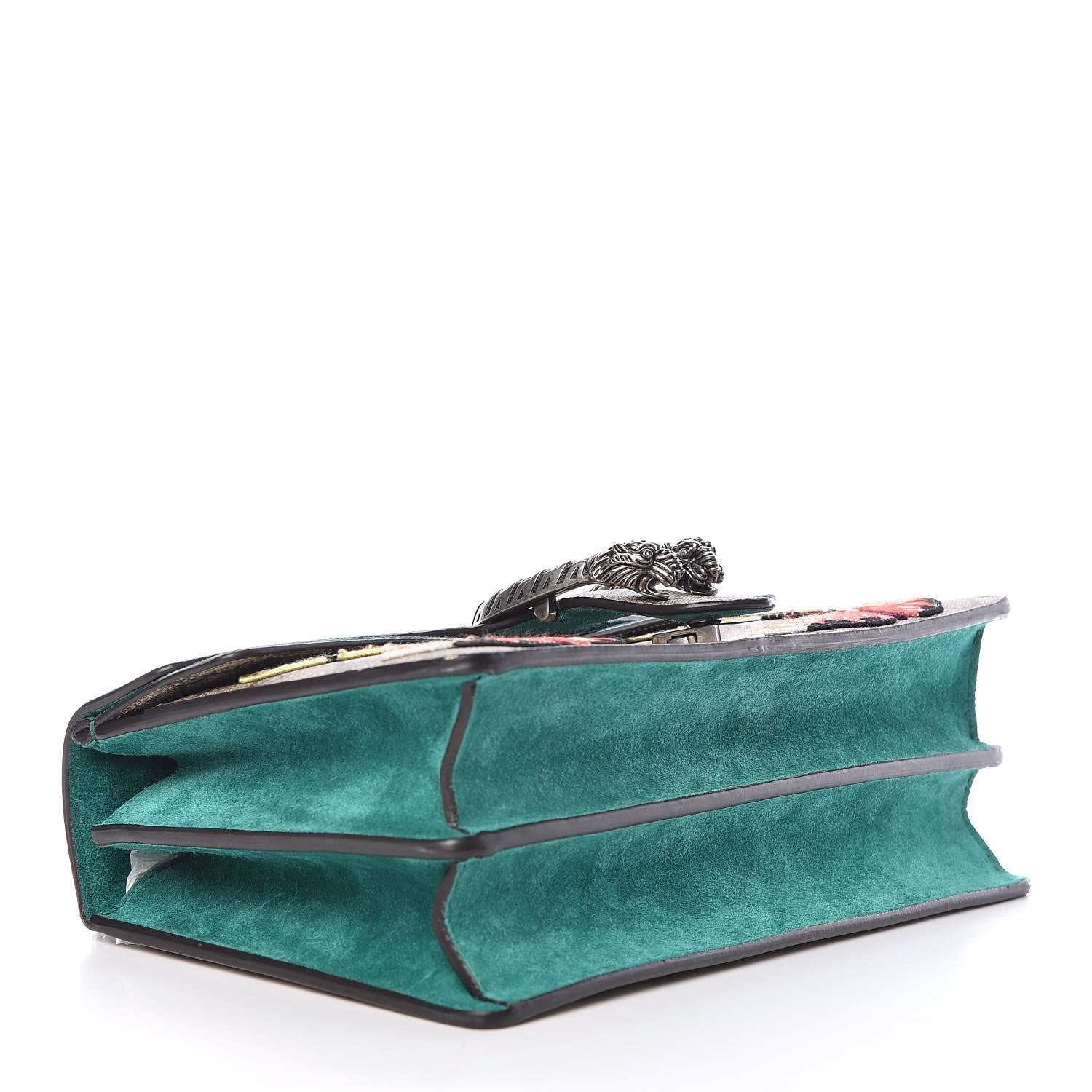 Gucci GG Supreme Monogram Willow Hill Embroidered Small Dionysus Shoulder Bag Emerald 5 of 11