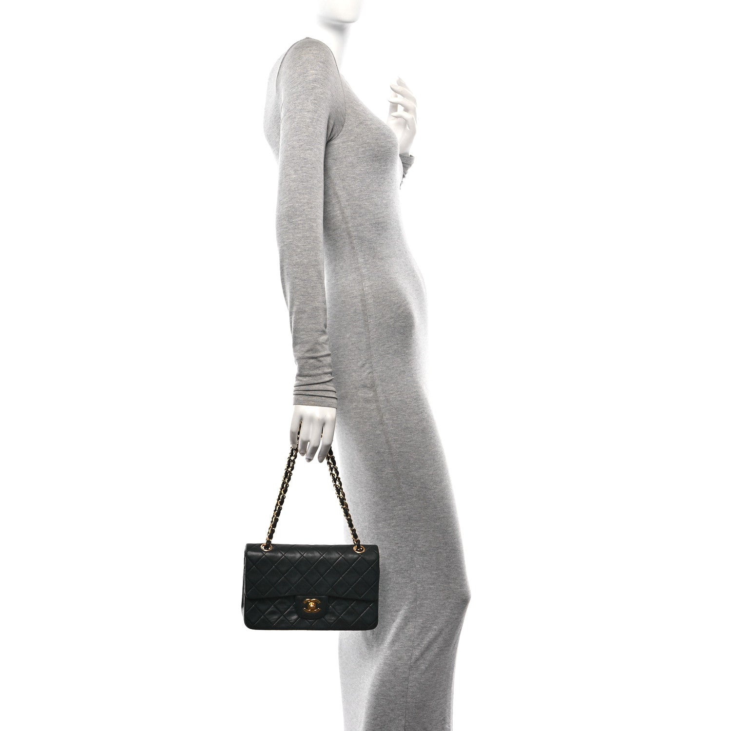 Chanel Lambskin Quilted Small Double Flap Black 2 of 14