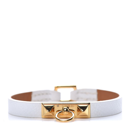 Hermes Epsom Micro Rivale Bracelet XS White 1 of 4