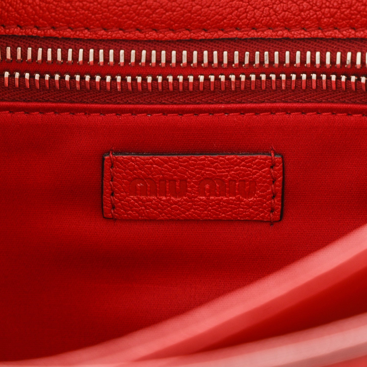 Miu Miu Goatskin Madras Flap Shoulder Bag Fuoco 6 of 9