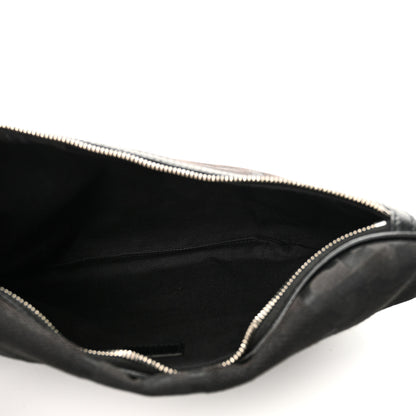 Gucci Monogram Jumbo GG Textured Dollar Calfskin Web Belt Bag Black 4 of 9