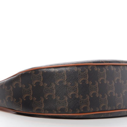 Celine Triomphe Canvas Calfskin Ava Shoulder Bag Tan 6 of 10