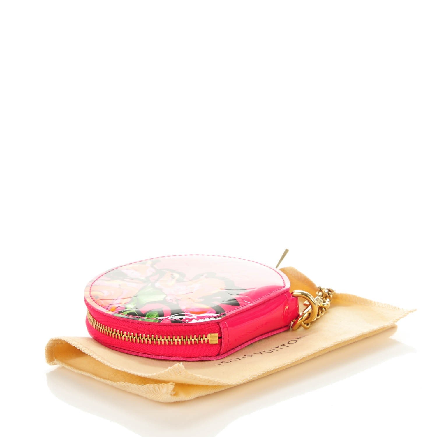 Louis Vuitton Vernis Roses Chapeau Coin Purse Rose Pop 4 of 7