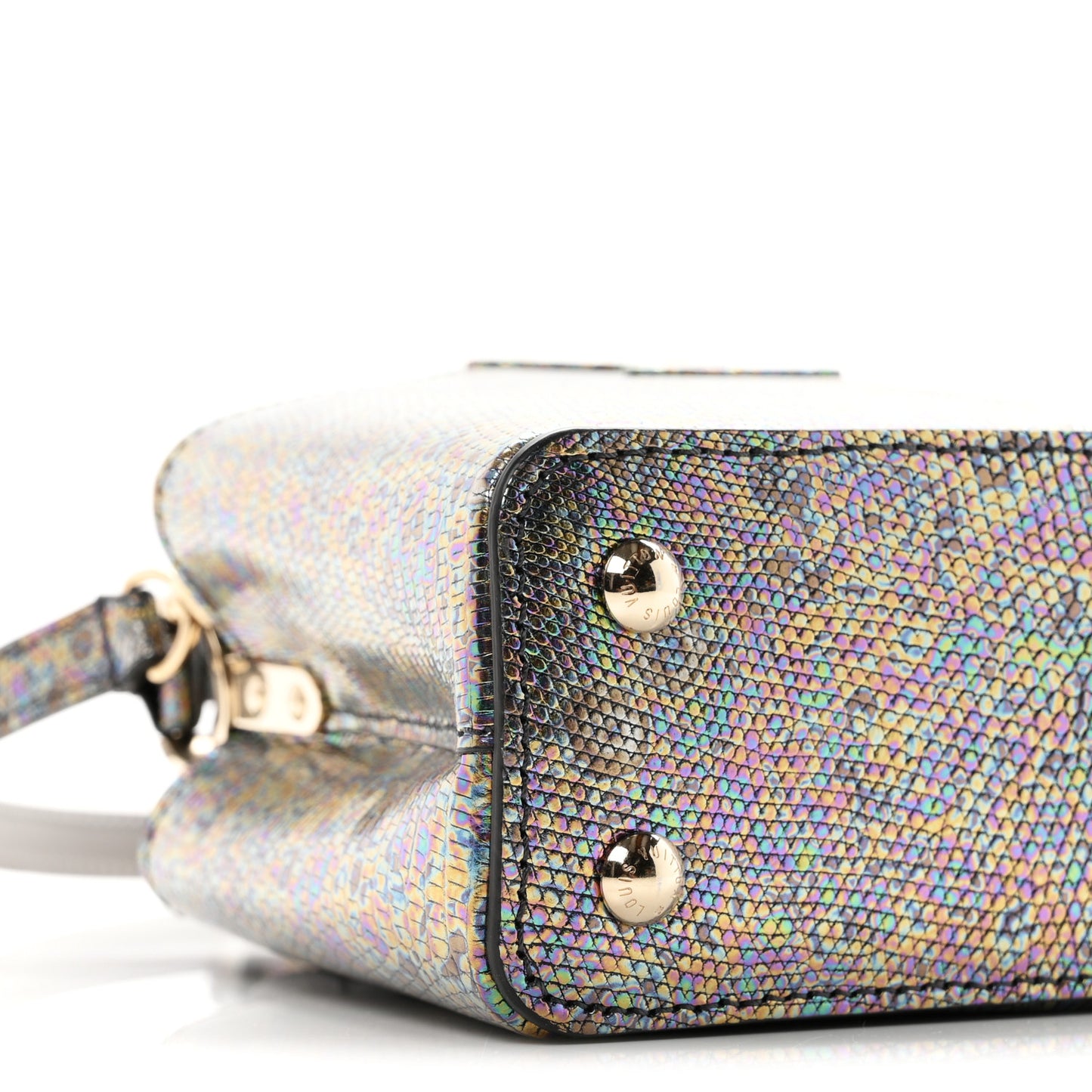 Lizard Capucines Mini Bleu Petrole