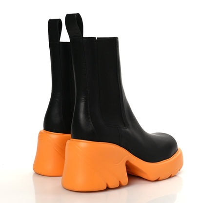 Bottega Veneta Calfskin The Flash Chelsea Boots 41 Black Tangerine 4 of 7